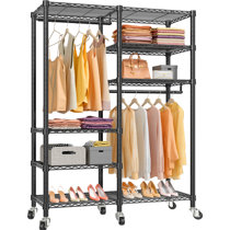 Roll away clothes discount rack